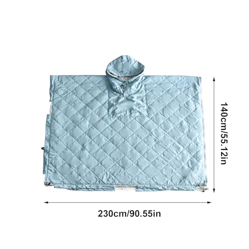 Poncho à capuche chaud pour le camping et couverture imperméable d'extérieur - 5