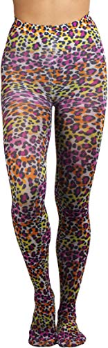 Image of ToBeInStyle Women's Vibrant Multicolor Animal Print Pantyhose Assorted Hosiery