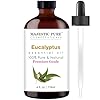 MAJESTIC PURE Eucalyptus Essential Oil | 100% Pure and Natural Eucalyptus Oil | Premium Grade Essential Oils for Hair Care, Home Diffusers, Skin, Aromatherapy, Massage and Humidifiers | 4 Fl Oz