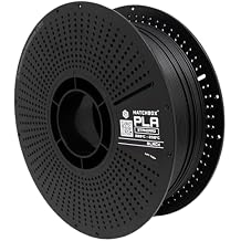 HATCHBOX 1.75mm PLA 3D Printer Filament Reload Series 1 KG Refill, Includes Reusable Spool for 3D Printing, Dimensional Accuracy +/- 0.03mm, Black