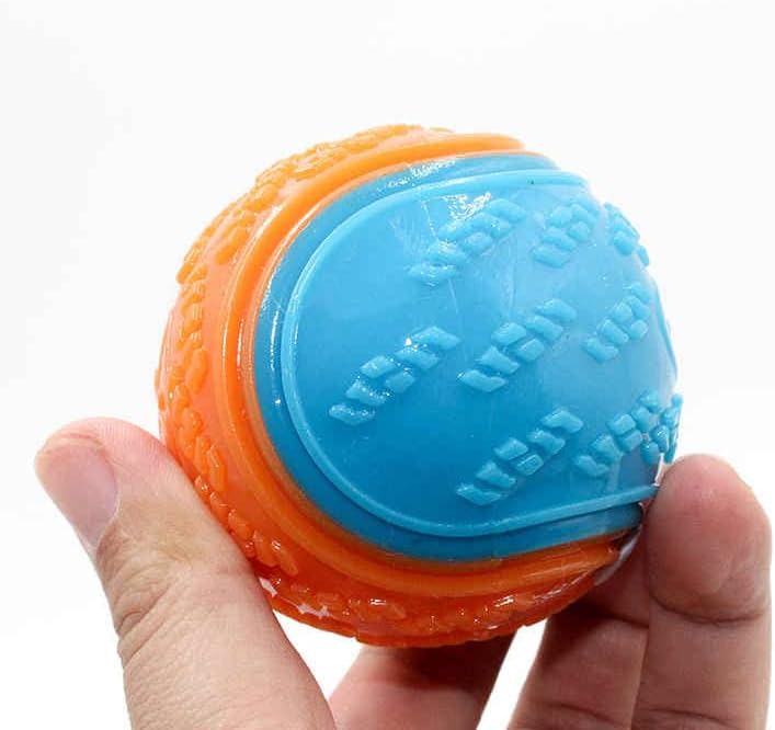 RUFF&RUFF Squeaky Dog Balls, PACK OF 3. Durable, Long Lasting, Tennis ball size toy, Perfect for Training Play Fun Enrichment Interactive, recommended for all Dog Breeds & Sizes.