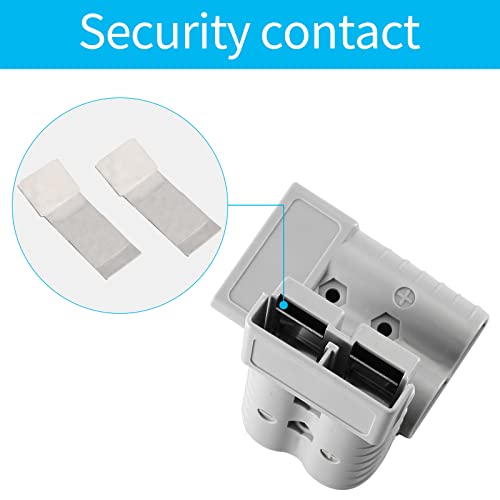 Micrl 2Pcs 350 Amp 2/0 Gauge Battery Quick Connectors With Handle, Jumper Cable Plug Connect/Disconnect For Recovery Winch, Towing Systems(Gray) #TOP4