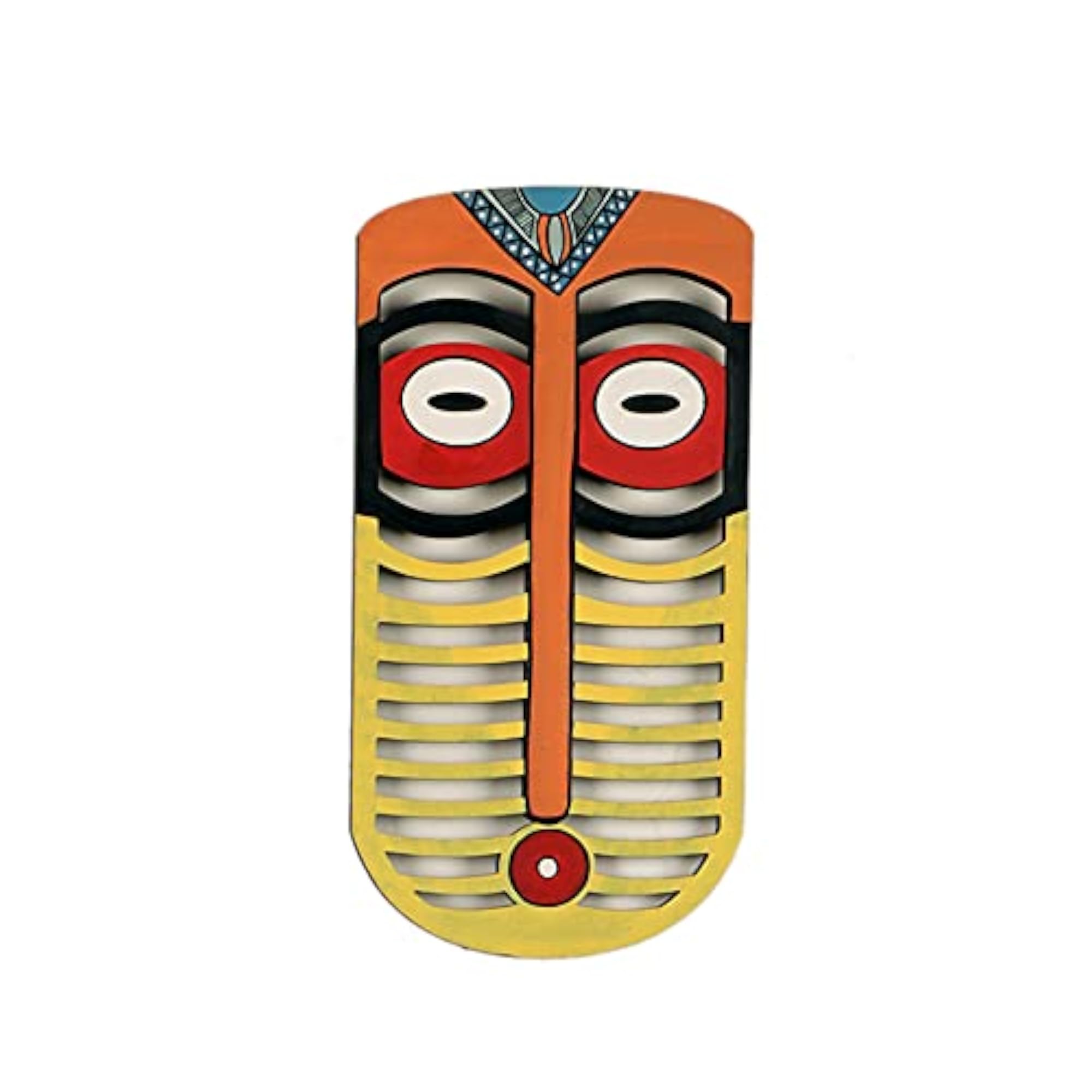 Karo Tribal Yellow Wall Decor Mask