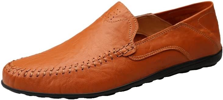 Men's Loafers Genuine Leather Flat Breathable Casual Shoes Handmade Slip On Driving Shoes Fashion Business Shoes - Image 4