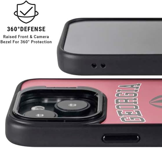 Skinit Kickstand Phone Case Compatible with iPhone 16 - Officially Licensed University of Georgia Bulldogs Logo Design
