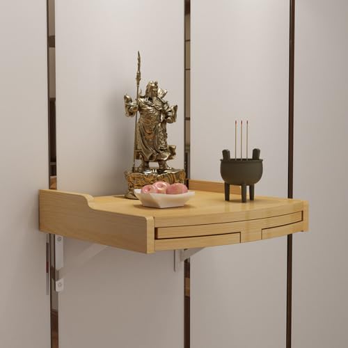 Niche de Bouddha murale en bois massif pour suspendre vos statues sans encombrer le mobilier