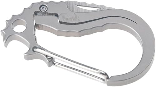 Miniatura 2 de Clip de llavero de mosquetón de titanio, 3 en 1, soporte para llavero múltiple, clip de liberación rápida de tamaño de palma EDC para regalo de