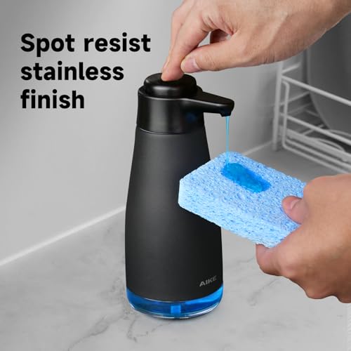 Image of AIKE 15fl.oz Liquid Soap Dispenser for Dish and Hand Soap Matte Black