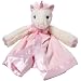 Bearington Baby Dreamer Snuggler, White and Pink Unicorn Plush Stuffed Animal Security Blanket, Lovey 15"