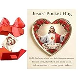 Genérico Regalo San Valentín Abrazo Bolsillo Jesús – Tarjeta Souvenir & Regalo Animo Para Amigos Familia | Tarjeta Animo Acrílico Portátil Para Creyentes Viajeros Grupos Iglesia & Graduados