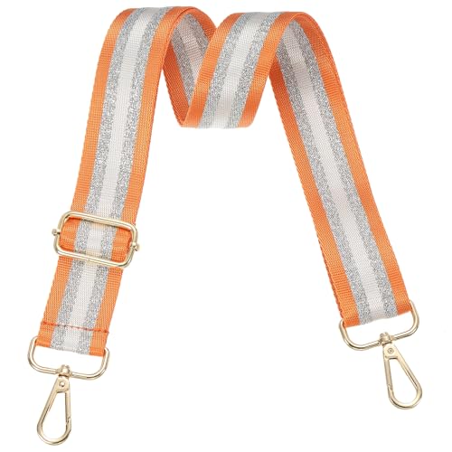 Image of PATIKIL Purse Strap, Wide Shoulder Strap Adjustable Crossbody Bag Straps Universal Replacement Shoulder Bag Belt for Women's Handbags Canvas Guitar Bag Backpack, Orange