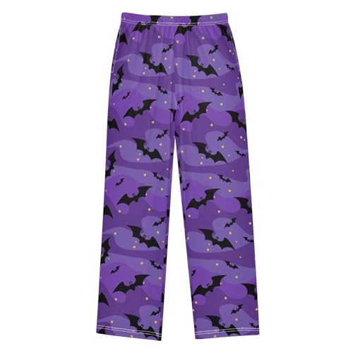 ZZXXB Bat Eyes Boys Long Pants Soft Trousers Elastic Waist Kids Lounge Bottoms with Pockets S-XL
