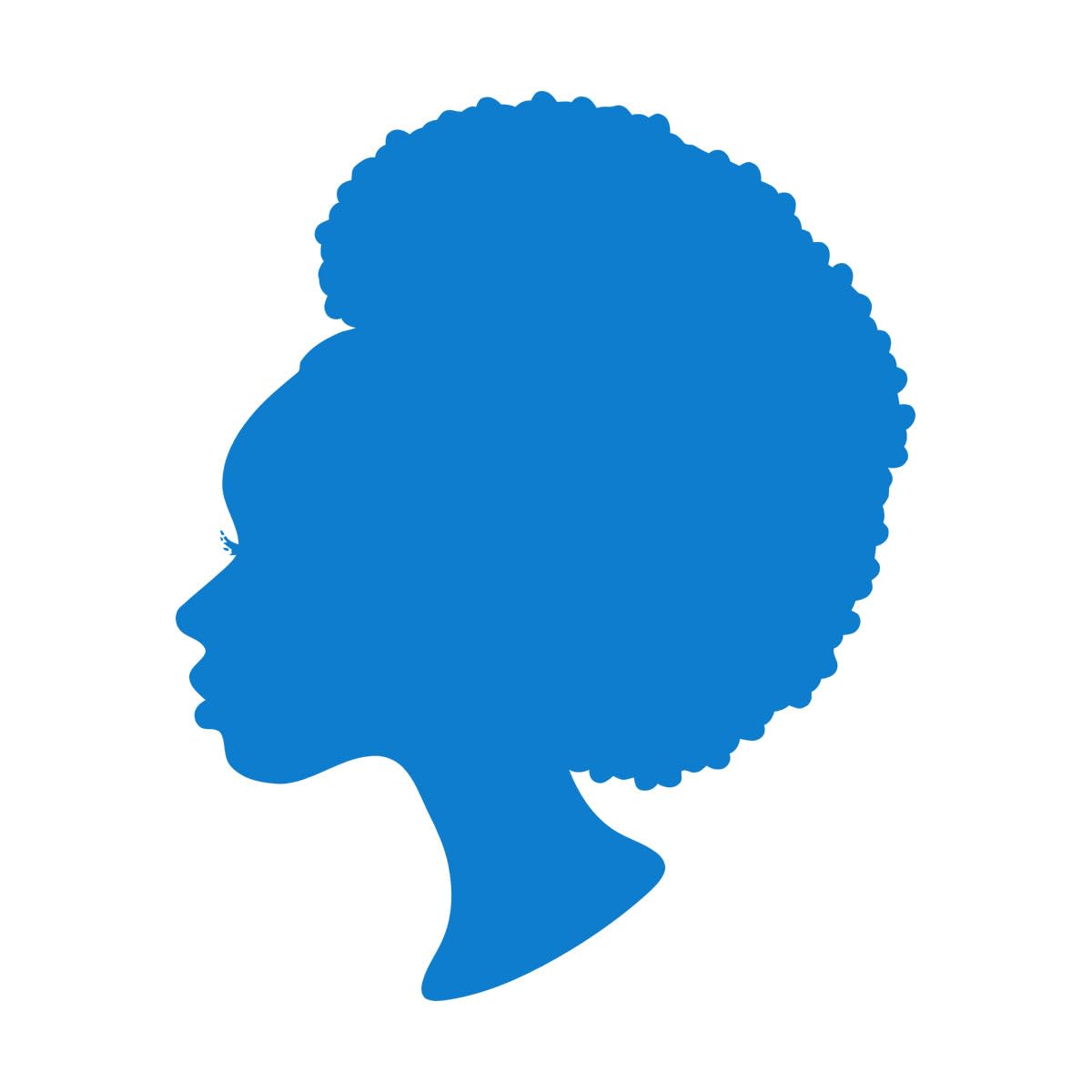 Lettering Stickers Black Lady Beauty Salon Woman Hair Stylist 36x44.9cm Equipped with Transfer Film kit Small Blue — image 1