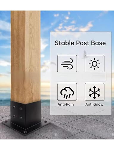 Brida ajustable para columnas de pérgolas y terrazas de madera 5