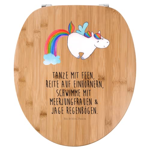 Mr. & Mrs. Panda Motiv WC Sitz Einhorn Fliegendes Pferd - Geschenk, Spielen, Einhörner, Toilette, Einhorn Deko, WC-Sitz, Unicorn, Regenbogen,