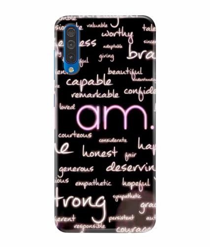 Image of Printed Hard Back Case Cover & Compatible for Samsung Galaxy A70 / Samsung Galaxy A70S | Motivation Quotes (Multicolor) - D1190