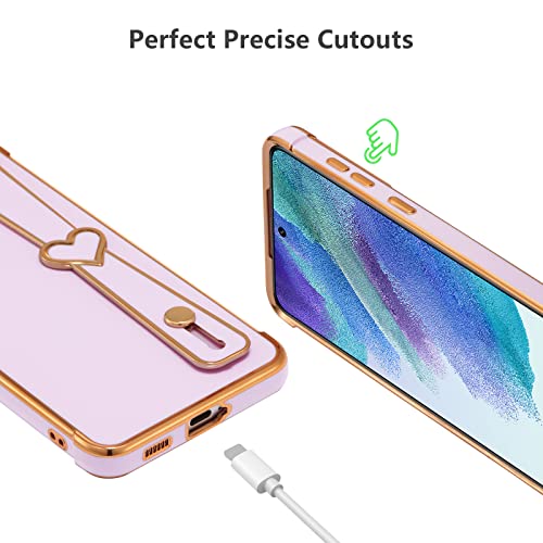 Coque Samsung Galaxy S21 5G pourpre idéale pour selfies et appels vidéo