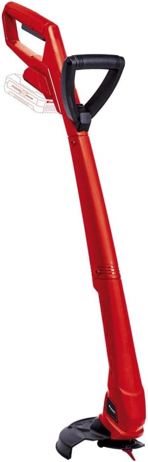 Einhell Power X-Change Lightweight Cordless Strimmer - 18V Battery Grass Trimmer, 24cm Cutting Width, Includes 20 x Blades - GC-CT 18/24 Li P Solo Lawn Trimmer Red & Black