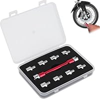 AceSupever Motorrad Speichenschlüssel, 10-teiliges Motorrad Speichenschlüssel-Set, Speichenschlüsselköpfe in Größen 5,0-6,8 mm, passend für die meisten Motorradfelgen