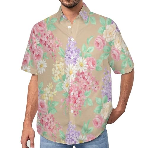 Camisa de verano para hombre estilo hawaiana casual de manga corta 3D