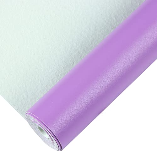 Smooth Solid Color Faux Leather Sheets Roll 12"X53" (30cmX135cm),Very Suitable for Making Crafts, Leather Earrings, Bows,Sewing (Light Purple) by GLOREIEY - Image 3