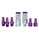 ColorFit by Milton HIGHFLOWPRO Coupler & Plug Kit - (V-Style, Purple) - 1/4