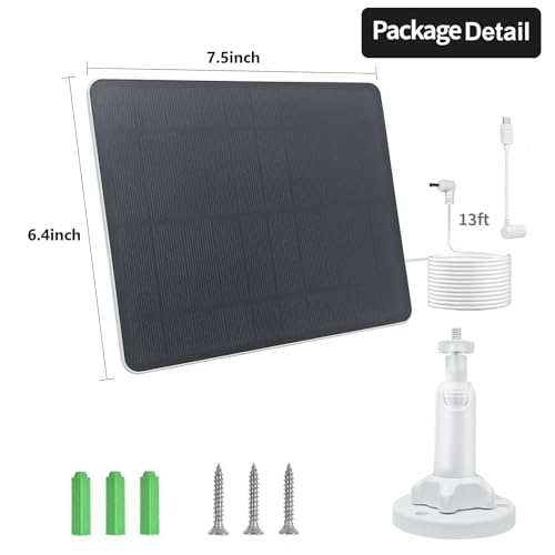 Cargador solar de 5W y 6V para solucionar las baterías agotadas en cámaras Ring Cam 7