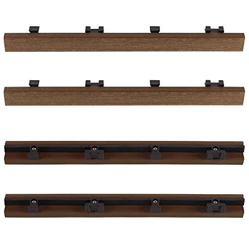 1/12 Ft. X 1 Ft. Quick Deck Composite Deck Tile Straight Trim In Brazilian Ipe (4-Pieces/Box) #TOP2