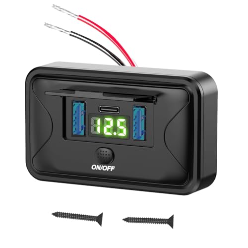 12V-24V RV USB dRZg PD3.0 USB C 36W+fA QC3.0 18W 3|[g J[`[W[\PbgANZT[  oX RV gbN C p