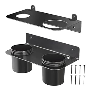 2 x Öltrichterhalter Lagerregal Schwarz Stecktafel Halterung mit abnehmbarem Becher für Garage Werkstatt Anhänger Metallschuppen