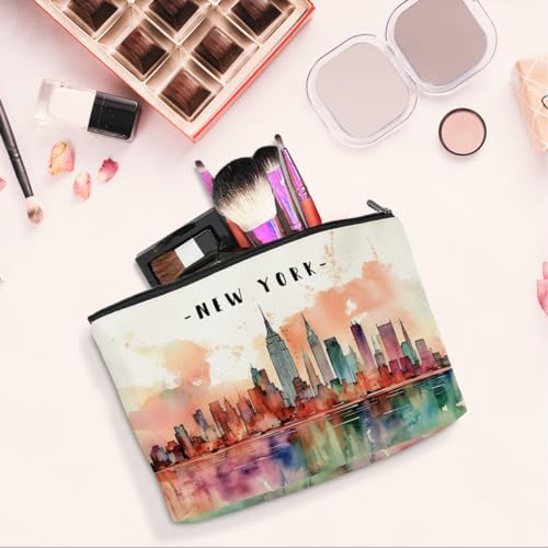 New York Lovers Gift Makeup Bag Cosmetic Bag, New York Travel Gifts Girls Trip Gifts Favors, New York Souvenir Merch Friendship Gifts for Women NY Lovers Traveller Bestie Coworkers Birthday Christmas4