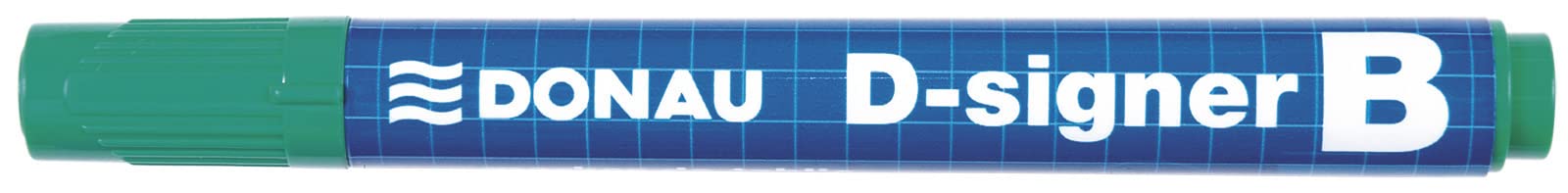 DONAU D-Signer B marker tablicowy do tablic suchościeralnych, 10 sztuk, zielony, okrągła końcówka, 2-4 mm, odporny na wysychanie, do 72 godzin bez nasadki, tusz nietoksyczny