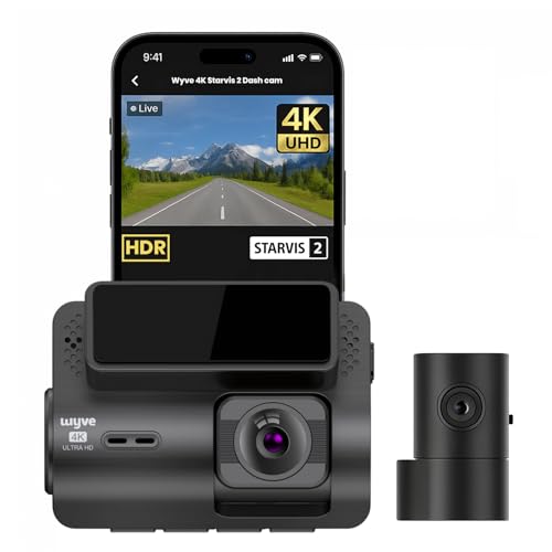 Image of Wyve i440 4K Dual Dashcam with Sony STARVIS 2 IMX675, 4K Front + 1080p Rear,GPS,5GHz WiFi,Parking Mode, 2.0 inch IPS,170 Wide Angle,Novatek High Performance Chipset,Supports 256GB