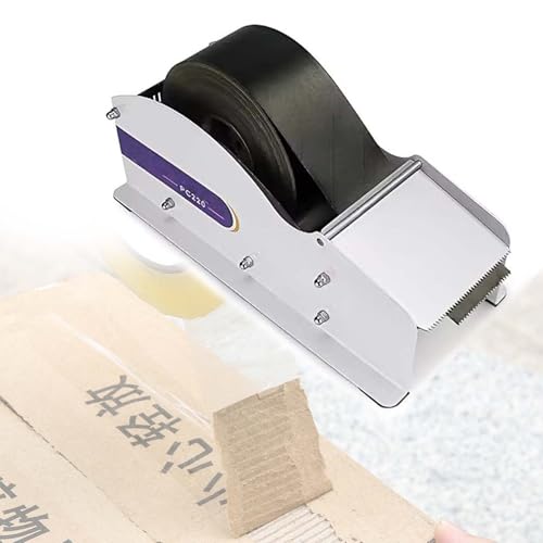 Heavy-Duty Manual Dispenser for Kraft Gum Tape, Water Activated, Width Adjustable 0.98-3.54", All-Steel Body & 250ml Large Water Tank, Portable for Warehouse Packaging