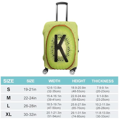 Kiwi Art Pattern Travel Luggage Cover Washable Anti-scratch Suitcase Protector Dustproof Protective Cover Case for Wheeled Luggage Fits 19-32 Inch Luggage2