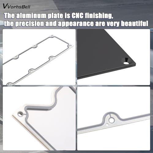 Image of LS Gen 3 Valley Pan Plate Billet and Seals Low Profile Compatible with LSX LS1 LM7 LR4 LQ4 LS6 L59 LM33 LQ9 LM4 Dress Up Engine Cover 551629(Black)