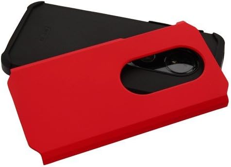 IDEA LINE Moto E5 Play Case/Moto E5 Cruise Case with Tempered Glass Screen Protector, Heavy Duty Protection Hybrid Hard Shockproof Slim Fit Cover for Motorola Moto E Play 5th Gen-Red