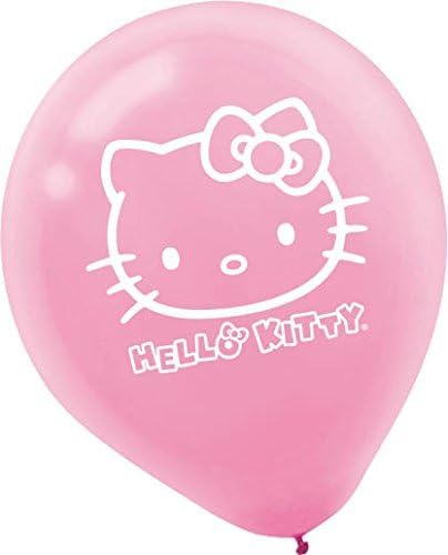 Amscan BLLN LTX Hello Kitty Rainbow, 6-Count, pink and purple