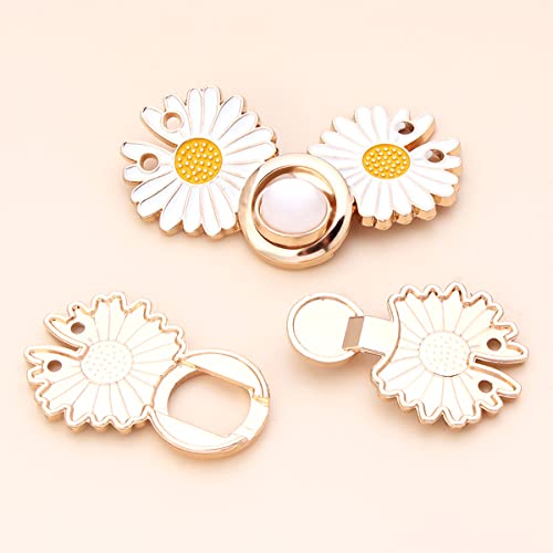 Wzt Adjustable Waist Buckle Extender Set Jeans Extender Waist Extender Button For Pants Adjustable Jean Sewing Button Perfect Fit (4 Sets Chrysanthemum) #TOP4