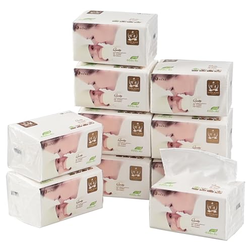 Ewingger 4-Ply Soft Facial Tissue, Disposable Facial Tissues, 10-Pack