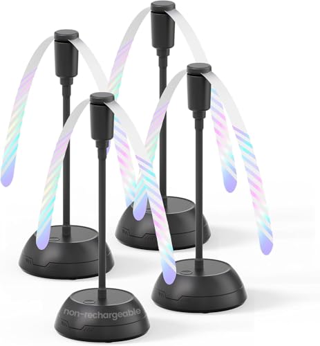 Edvision 4Pack Food Fan for Table, AA Battery Powered, Portable Fan with Flexible Gooseneck and Soft...