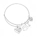 Infinity Collection Dog Charm Bracelet - Paw Print Jewelry- Dog Lovers Bracelet- Dog Owner Bangle for Dog Lovers