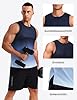 PINSPARK Men's Tank Top Sleeveless Shirt Fitness Training Shirt Summer Outdoor Functional Shirt Blue XL #4