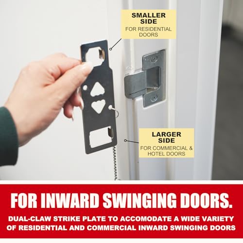 Securityman Portable Door Lock with Alarm | Hotel Door Locks for Travelers Security | Loud 130dB Door Security Device for Hotel Room, Apartment Home, & Travel Safety Inside for Women Children - Black - Image 5