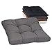 Beo Sitzkissen 60x60 cm wasserabweisend für Lounge Gartenmöbel | Made in EU Lounge-Kissen Grau | Stuhlkissen mit hoher Lichtechtigkeit - UV-Ausbleichschutz | Öko-Tex geprüft schadstofffrei