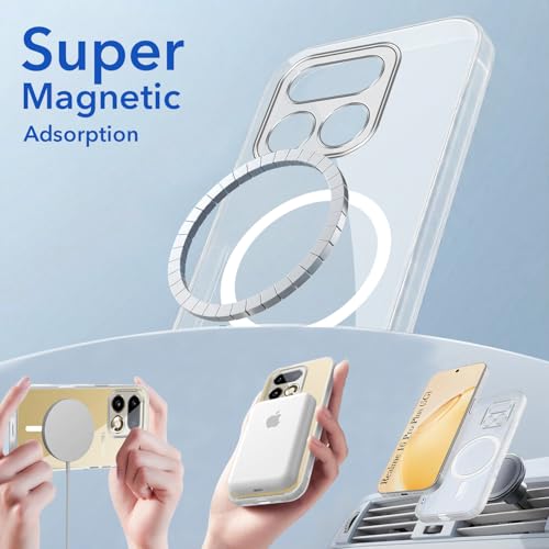 Image of Jkobi Lifetime Anti-Yellow MagSafe Compatible Clear Back Cover Case for Realme 16 Pro Plus 5G (Sleek Hard Crystal | Shockproof and Camera Protection)
