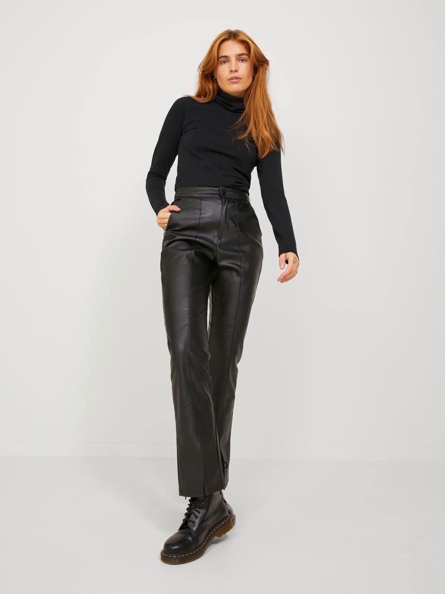 JJXX Damen Hose Jxstella Slim Hw Faux Leather Pant Sn