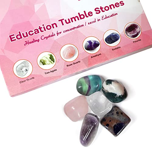 Image of Reiki Crystal Products Certified Natural Crystal Tumble Stone Kit | Multiple Crystal Stone Sets for Meditation, Reiki, Chakra & Spiritual Practices