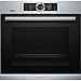 Bosch HRG6769S6 Serie 8 Smarter Einbau-Backofen mit Dampfunterstützung, 60 x 60 cm, Made in Germany, Pyrolyse Selbstreinigung, Bosch Assist Backeinstellung auf Knopfdruck, PerfectBake Backsensor