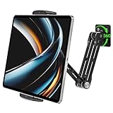 Rotation 360° & Flexibilité Maximale: Grâce à ses trois articulations pivotantes, ce support mural tablette 360 permet un réglage fluide dans toutes les directions, parfait pour une utilisation en mode paysage ou portrait